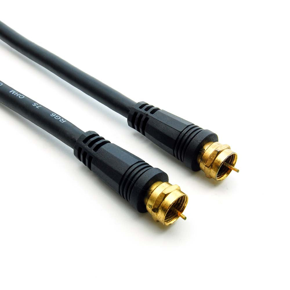 F-Type Screw-on RG6 Cable Gold Plated F-Type Screw-on RG6 Cable Gold Plated